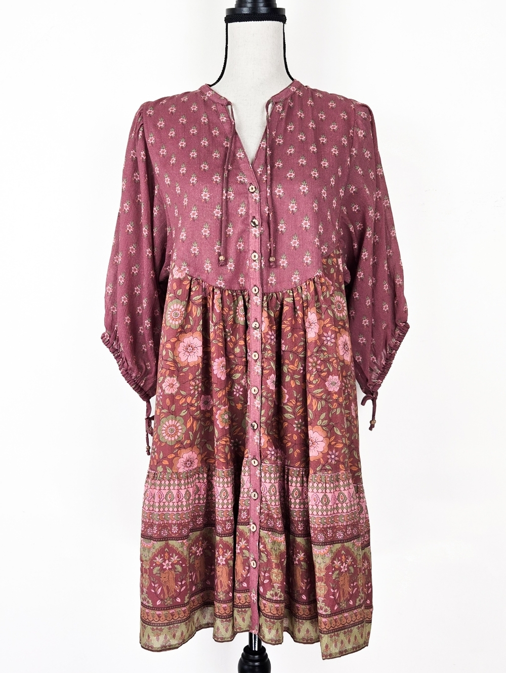 NWOT Spell Utopia Tunic Mini Dress, Berry